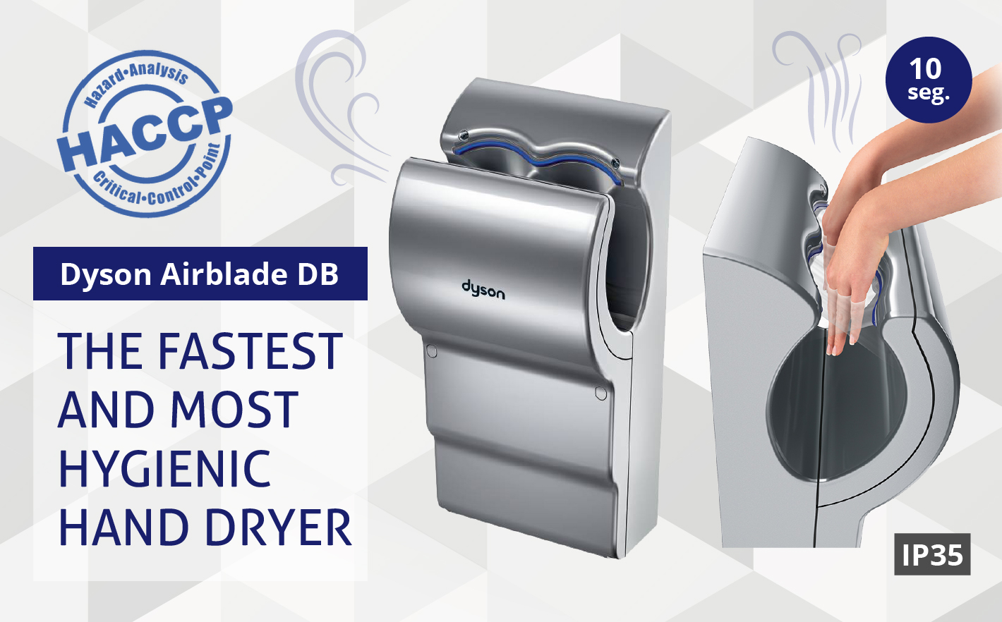 The fast and hygienic hand dryer for your business